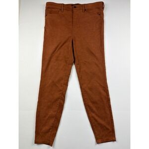 Liverpool Los Angeles Gia Glider Rust Faux Suede Ankle Skinny Pants Womens 14/32